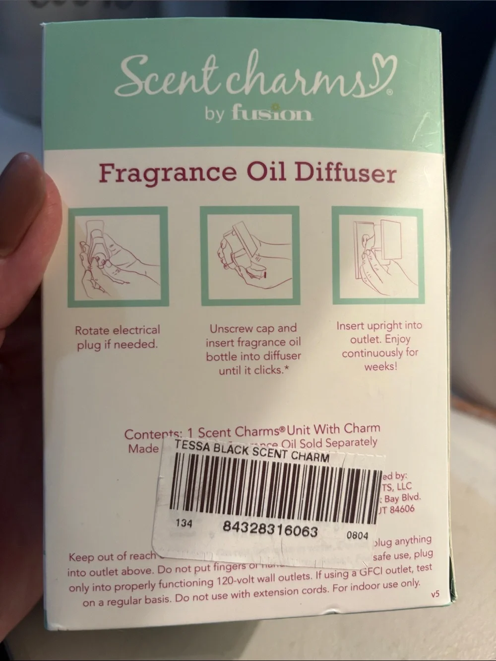 New Tessa Fragrance Oil Diffuser - Black and Brown